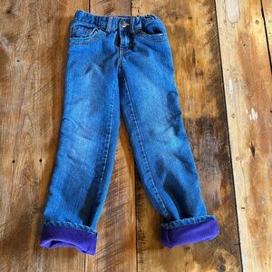 Fleeced line jeans